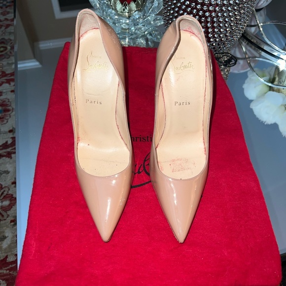 Christian Louboutin Shoes - Christian louboutin so kate tan heels with dust bag